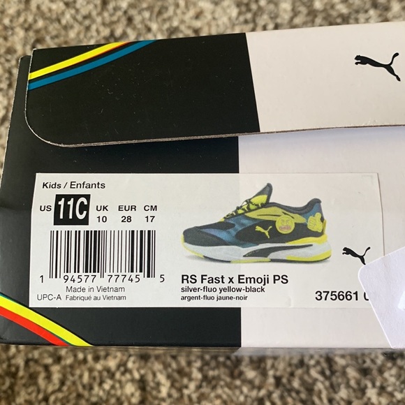 Puma RS Fast x Emoji PS Size 11c Toddlers - Picture 4 of 6